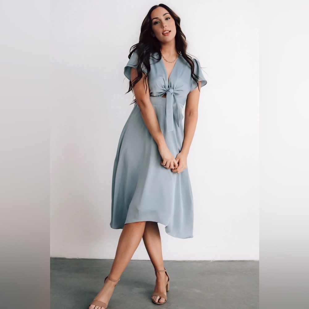 Baltic Born — Poppy Satin Midi Dress